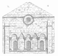 Dessin de la façade de l'église Saint-Étienne de Nevers