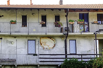 Sundial at canonica of San Giusto Church (loc. Montrigiasco, Novara, Italy)