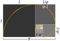 Approximate and true Golden Spirals.