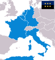 Map for en:European Coal and Steel Community