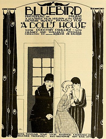 'A Doll's House'. American silent drama film, 1917