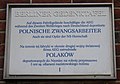 Deutsch: Berliner Gedenktafel für Polnische Zwangsarbeiter (Gustav-Meyer-Allee 25) English: Berlin memorial plaque for polish forced labourers