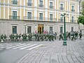 Marcha da Polícia, em frente ao Palácio do Governo.