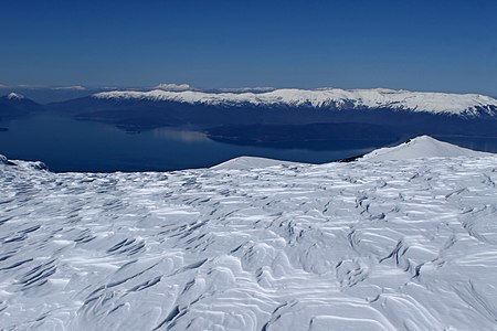 Winter over Lake Prespa by User:Ivan.trpkov