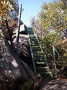 Stairs to „Leistenklippe“ in the Harz National Park