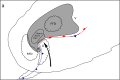 Diagram of supercell from above.