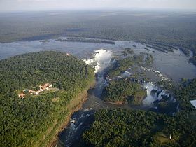 Aerial view, from the Argentine side