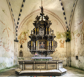 Altar of Ridala Church (Berent Lorentz, 1678). Photograph: Janno Loide Licensing: CC-BY-SA-4.0