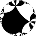 Regular tiling of hyperbolic plane, {∞,8}.