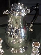 A silver coffee pot from 1720