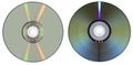 Two different bottom sides of DVD