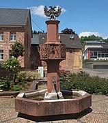 Village fountain in Dreis, Germany.