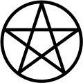 * Nomination The encircled pentagram, often used as symbol of Wicca (by Fuzzypeg). --Thi 23:25, 7 February 2024 (UTC) * Decline  Oppose Too simple for QI --Poco a poco 07:14, 11 February 2024 (UTC)