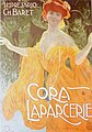 Affiche représentant l'actrice Cora Laparcerie