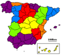 Map of Spanish division in 1822.