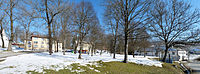 Village green in the village of Želnava, Prachatice District, Czech Republic