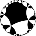 Uniform tiling of the hyperbolic plane by decagons.