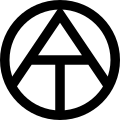 Monogram of ateo, Spanish for "atheist".