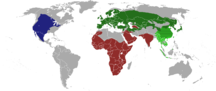 Range of all genera of badgers, grouped by nominal subfamily