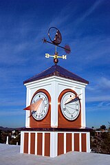 Porcelain four-sided cupola sundials in Tucson AZ