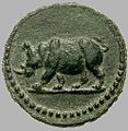 Quadrans, reverse depicts a rhino