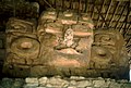 giant stucco mask at main pyramid, Acanceh, Yucatan, Mexiko