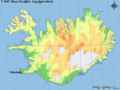 location of the town in Iceland