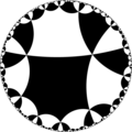 Uniform tiling of the hyperbolic plane by hexagons.