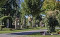 Blick in den Hauptfriedhof Richtung Krematorium