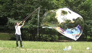 Giant soap bubble