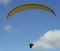 flying paraglider