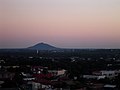 View of Cuiabá on the sunset. In the back, the Santo Antônio hill.