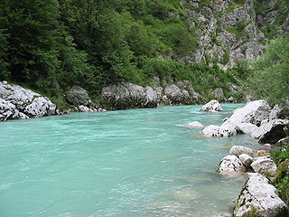 Soča/Isonzo near Kobarid, Slovenia