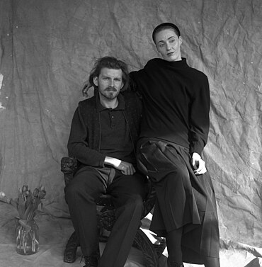 Lisa Gerrard and Brendan Perry, Dead Can Dance, London, 1989. Photo by Sara Leigh Lewis