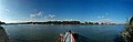 English: Panoramic view from Niederdollendorf (ferry) towards Bonn-Bad Godesberg Deutsch: Panorama-Ansicht von Niederdollendorf(Fähre) in Richtung Bonn-Bad Godesberg