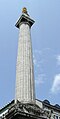 The Monument to the Great Fire of London seen from the ground