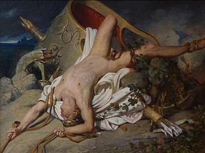 La Mort d'Hippolyte (1825), Montpellier, musée Fabre.