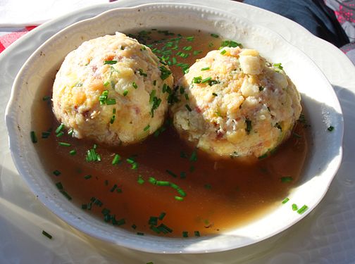 Bacon dumplings / Speckknödel