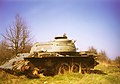 Wreck of T-55 - target on Biedrusko Poligon, near Poznań, Poland.