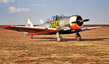 SAAF Harvard, No. 7024, seen at the "Heidelberg Motorfees".