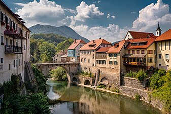 Capucchin Bridge, Škofja Loka, EŠD 5881 Photograph: Bernd Thaller