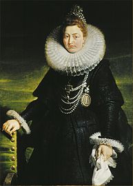 After Peter Paul Rubens. Portrait of Archduchess Isabella label QS:Len,"Portrait of Archduchess Isabella" label QS:Lpl,"Portret arcyksiężnej Izabeli" label QS:Lnl,"Portret van aartshertogin Isabella" . circa 1616-1617. oil on canvas medium QS:P186,Q296955;P186,Q12321255,P518,Q861259 . Antwerp, Rubenshuis.