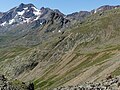 Weg im Schnalstal zum Hochjoch, view to mountains around of Saldurspitze