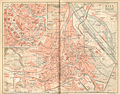 Historical map of Vienna (1888)