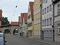 Nördlingen, Baldinger Straße mit Blick zum Baldinger Tor