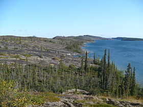 Utsingi Point (East Arm) on the eastern edge of the proposed Thaidene Nene National Park