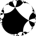 Regular tiling of hyperbolic plane by ideal apeirogons.