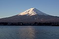 Sunrise on Mt. Fuji, viewing across Kawaguchiko, Fujikawaguchiko, Yamanashi