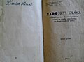 Radoszti glász (Voice of the Joy) from 1944 – hymnal of the Pentecostal Church