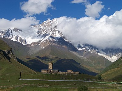 IX-X centuries Virgin Mary church „Ushguli Lamaria“ By Jaba1977